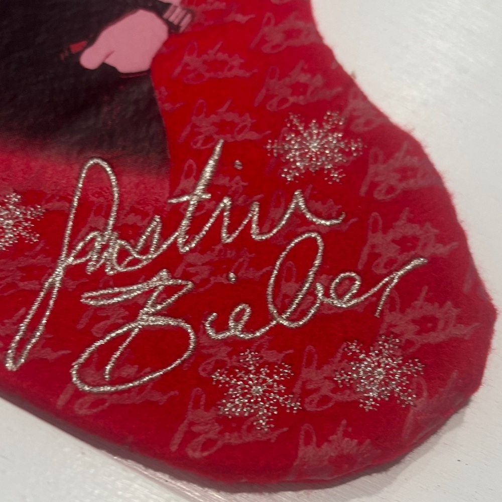 Justin Bieber Red and White Stocking - Picture 3 of 5